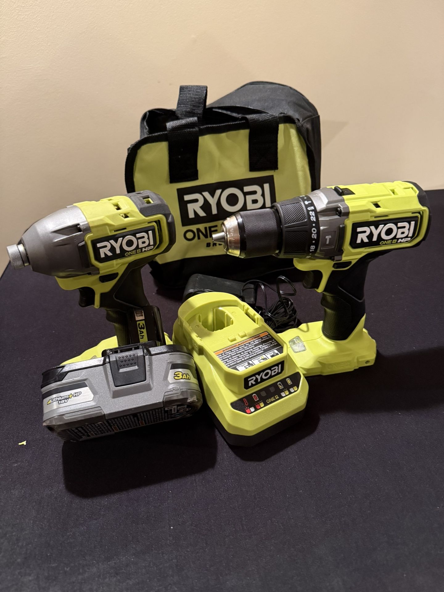 Ryobi Hammer Drill and Impact Driver Kit - photo 3