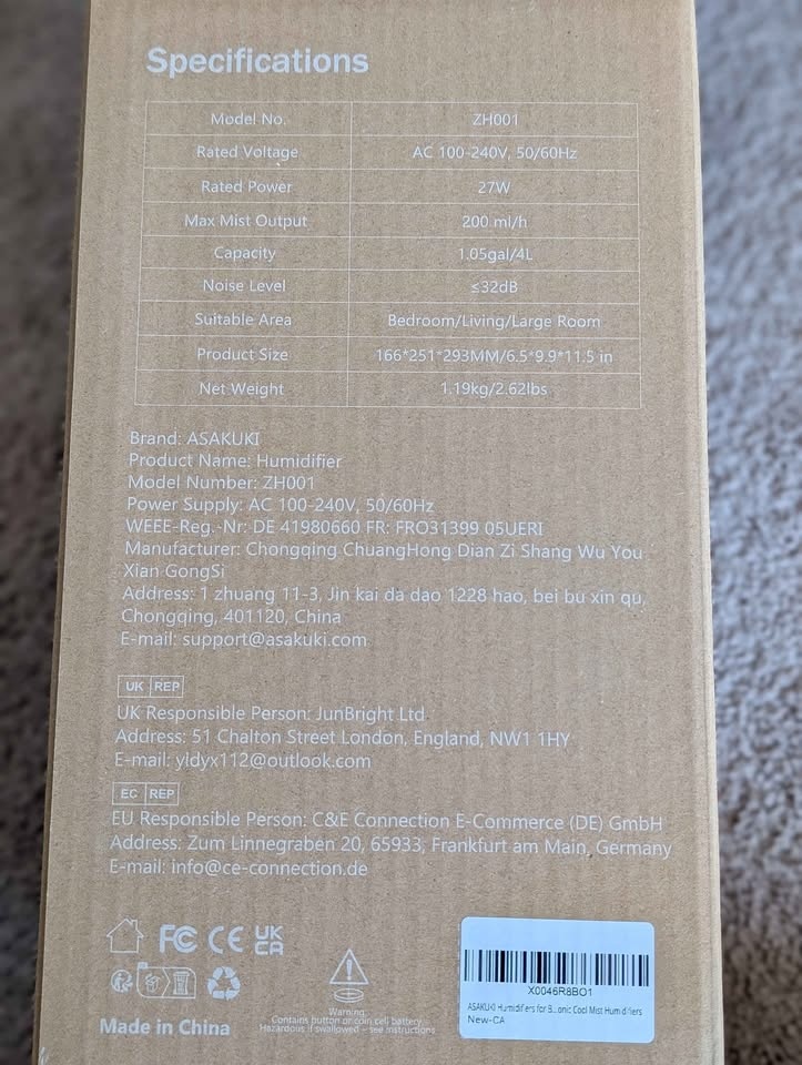 Ultrasonic humidifier 4L - photo 2