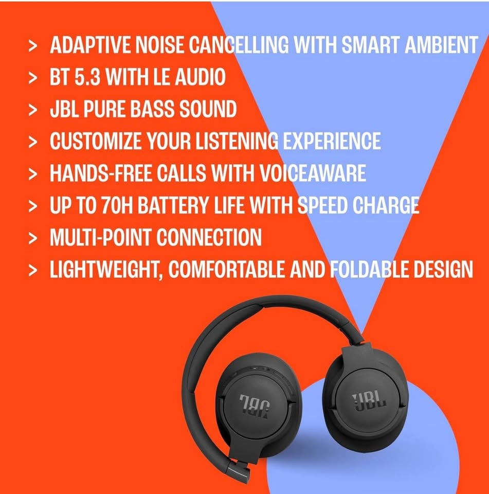 JBL Tune 770NC Noise Cancelling Headphones (Brand New) - photo 3