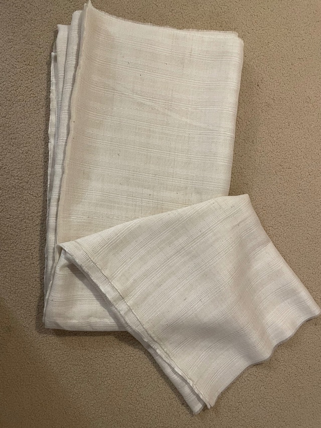 Cotton-Blend Fabric - White/Off-White