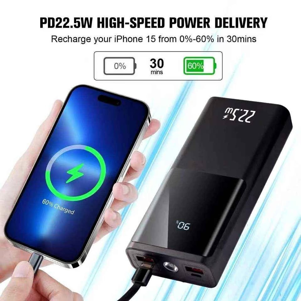 20000mAh PD22.5W Portable Charger w/ Digital Display