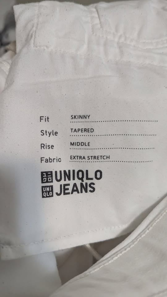Uniqlo Men's Extra Stretch White Skinny Jeans Sz S (27-30") - photo 5