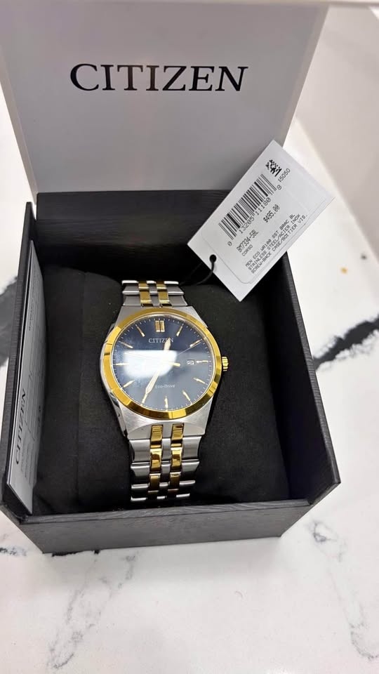Citizen Eco-Drive Corso Men's Two-Tone Watch - Blue Dial