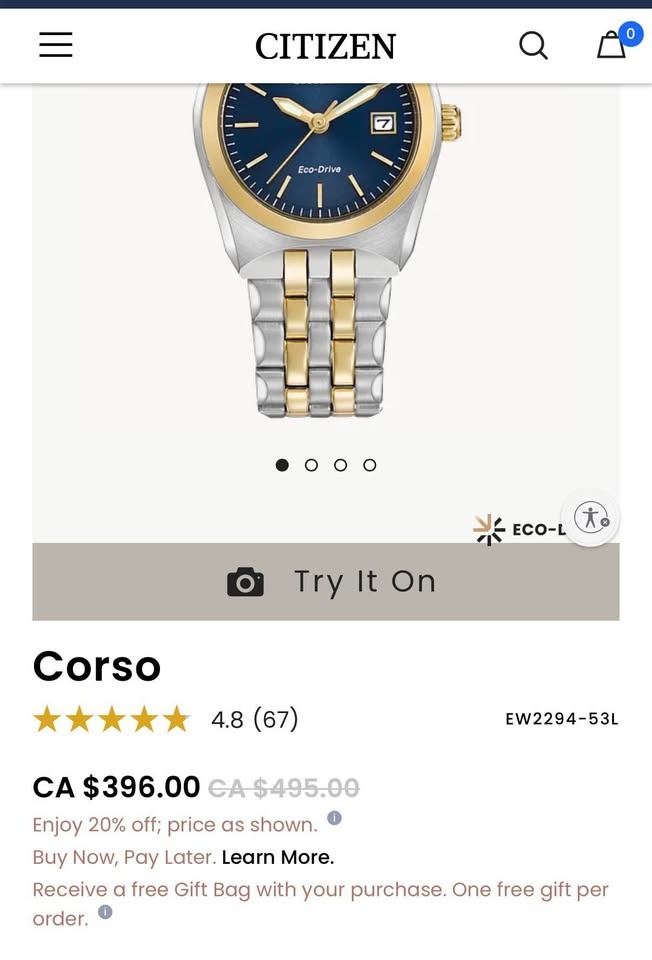 Citizen Eco-Drive Corso Ladies Two-Tone Watch - EW2294-53L - photo 4