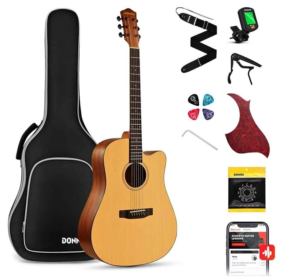 Donner Left Handed Acoustic Guitar