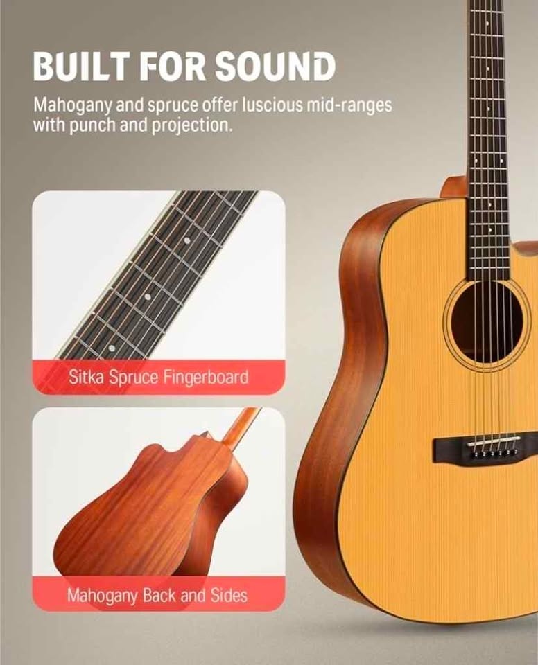 Donner Left Handed Acoustic Guitar - photo 2