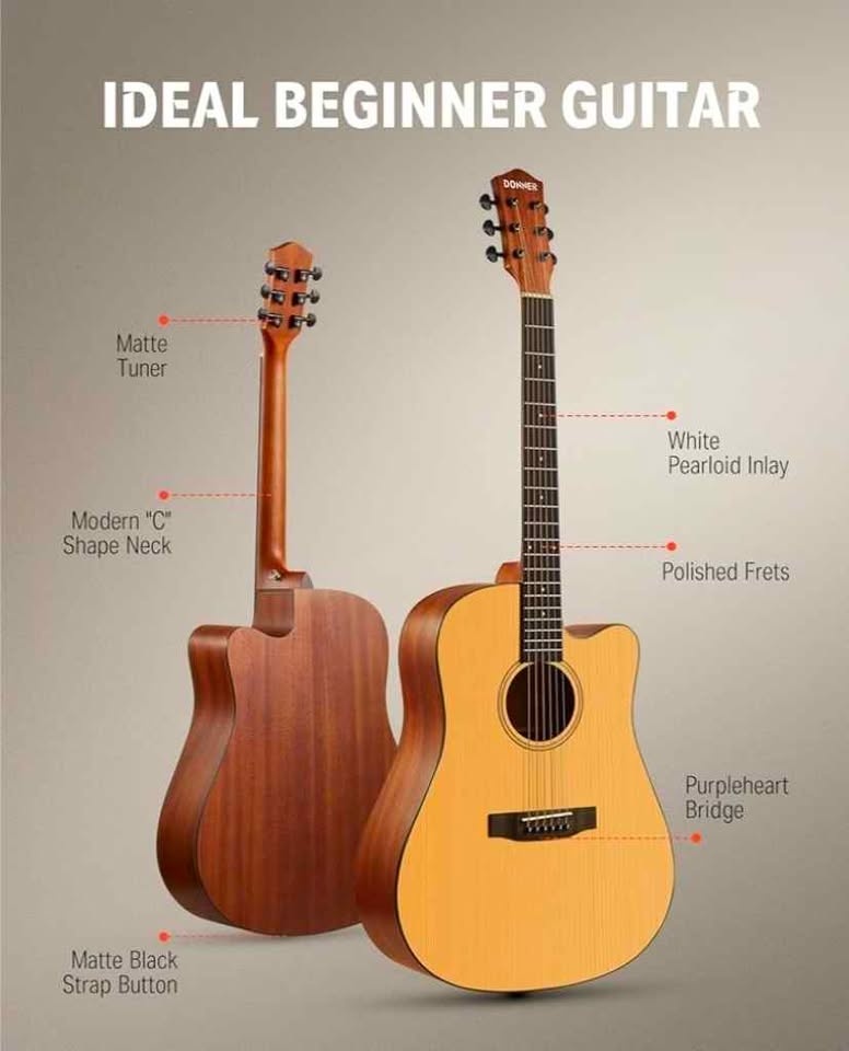 Donner Left Handed Acoustic Guitar - photo 3