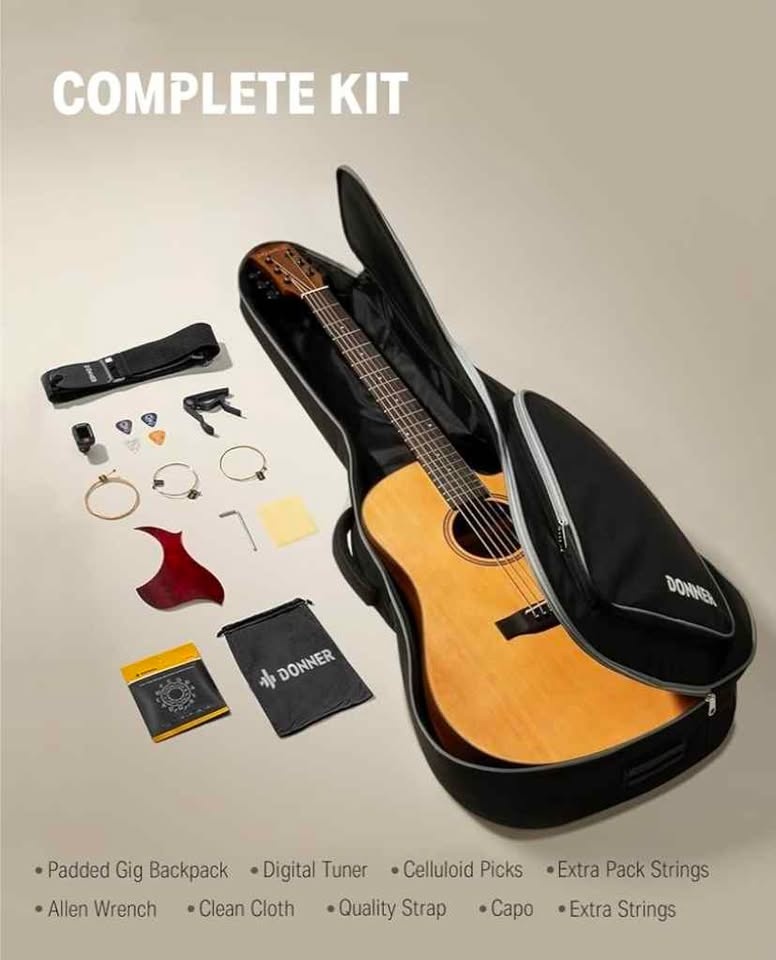 Donner Left Handed Acoustic Guitar - photo 4