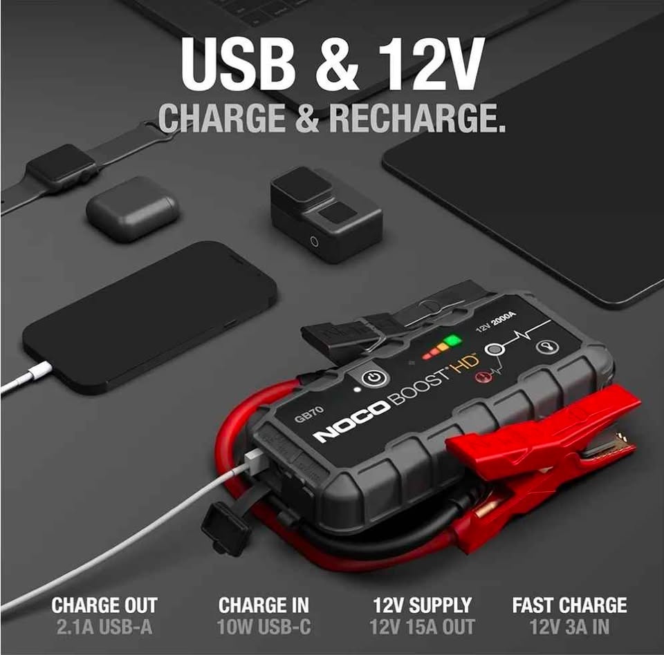 NOCO Boost GB70 Jump Starter - 2000A, 12V Lithium - photo 4