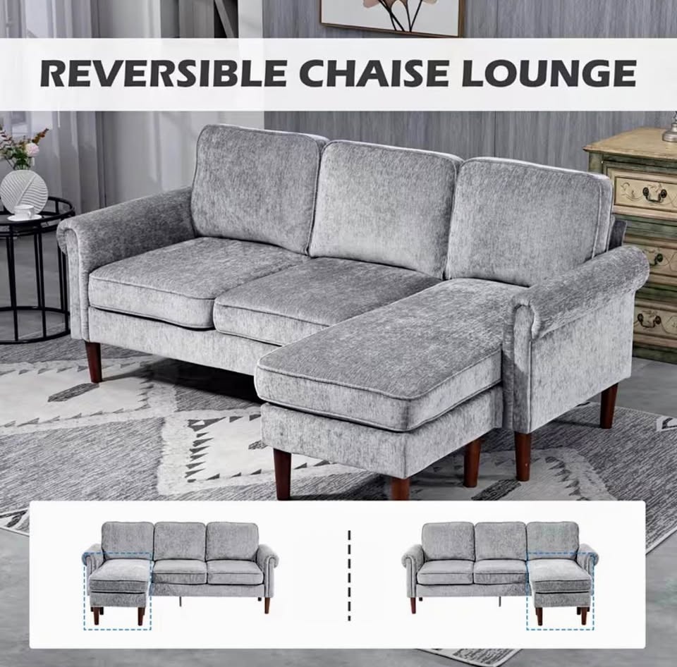 BNIB Reversible Chaise Lounge Sofa