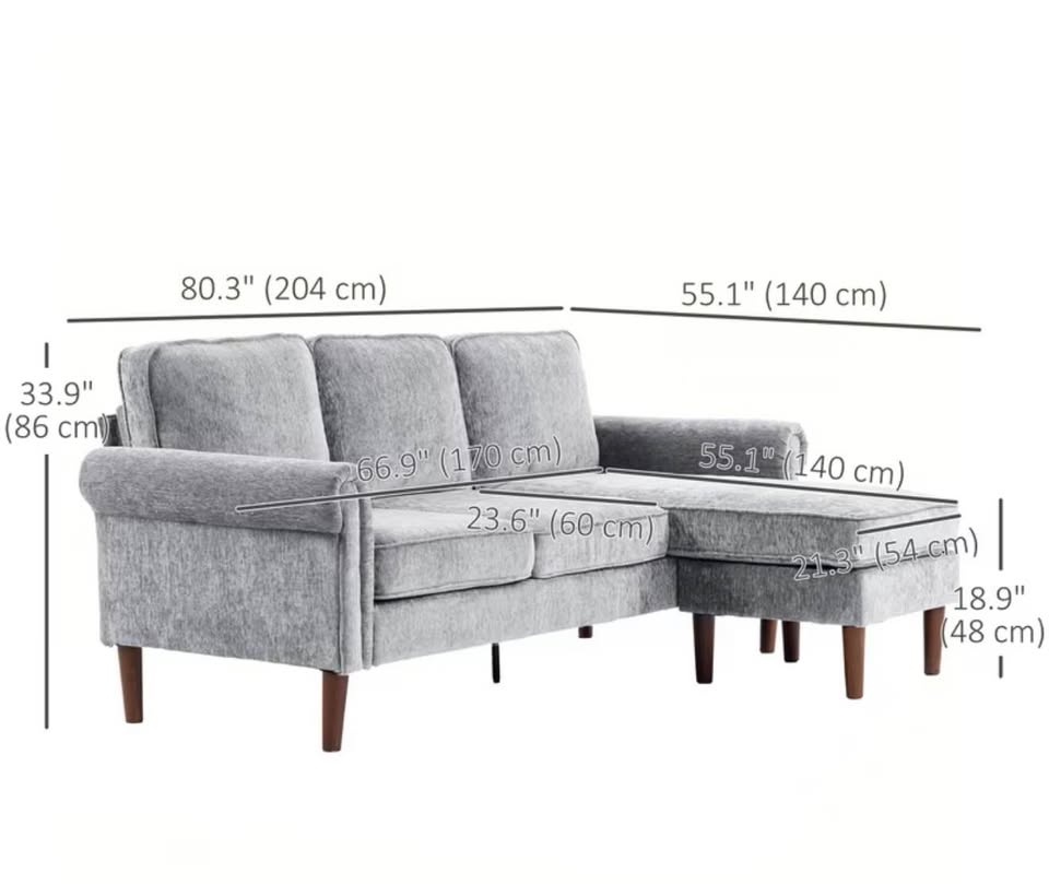 BNIB Reversible Chaise Lounge Sofa - photo 3
