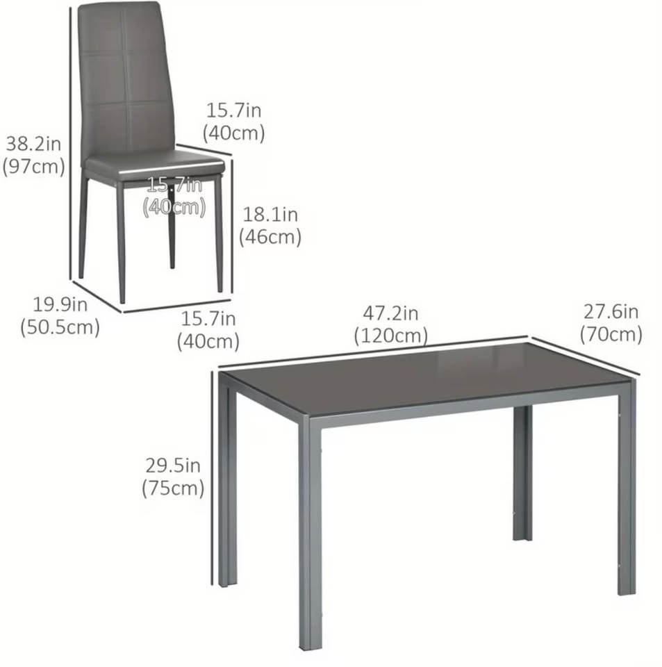 NEW Dining Table Set with Chairs – HOMCOM - photo 2