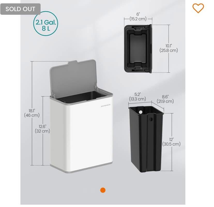 BRAND NEW SONGMICS 2.1-Gallon Hanging Trash Can! 🍃 - photo 4
