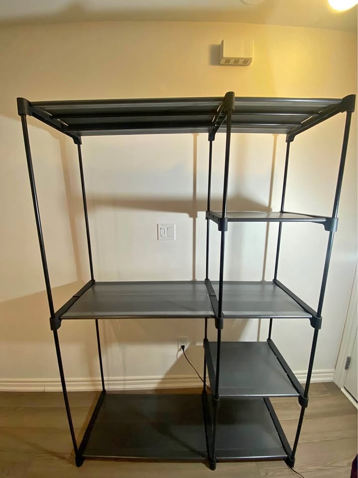 SONGMICS Portable Closet Clothes Rack Black