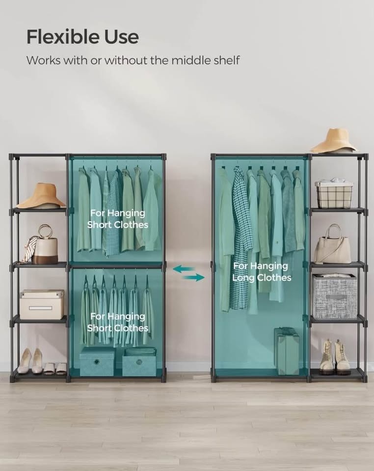 SONGMICS Portable Closet Clothes Rack Black - photo 4
