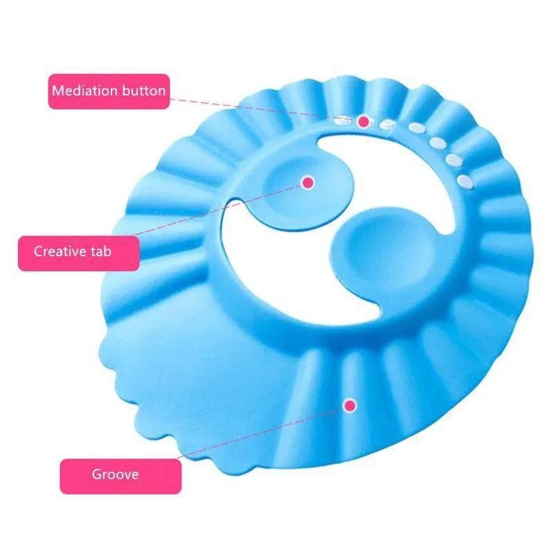 Adjustable Baby Swim Cap Bath Shampoo Eye Protection Head - photo 3