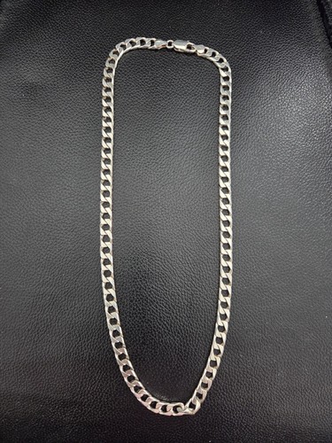 Sterling Silver Sleek Mariner Necklace 20" Made In Italy