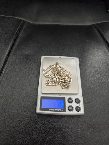Sterling Silver Sleek Mariner Necklace 20" Made In Italy - photo 3