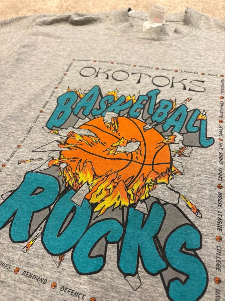 Vintage Basketball Rocks T-shirt single stitch - photo 2