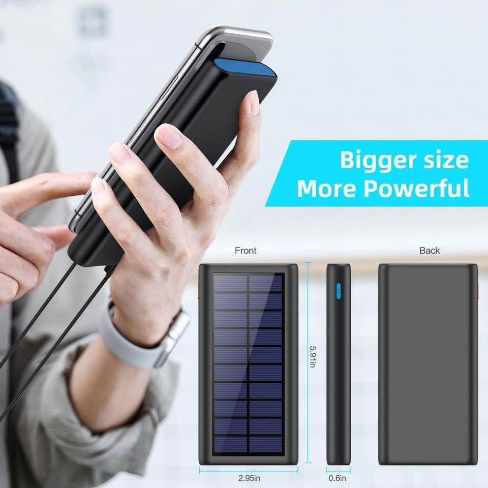 26800mAh Portable Solar Charger Power Bank - photo 2