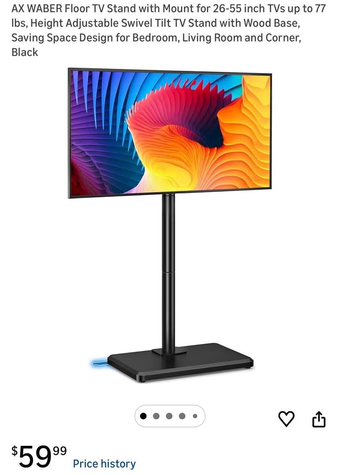 (New) Floor TV Stand with Mount for 26”-55”