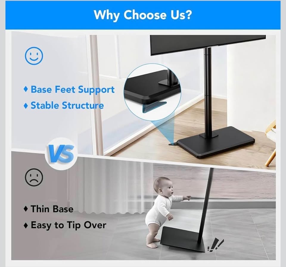 (New) Floor TV Stand with Mount for 26”-55” - photo 3