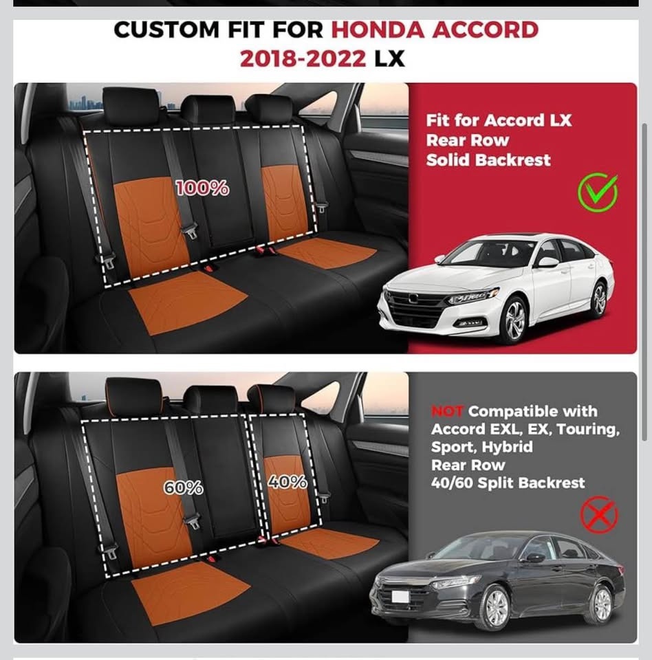 2018-2022 Honda Accord LX Custom Fit Seat Covers - photo 2