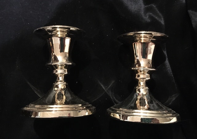 Silver-Plated Candlestick Holders - Set of 2 - photo 2