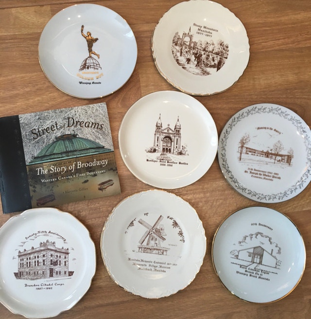 Vintage Manitoba Commemorative Plates & Broadway Book
