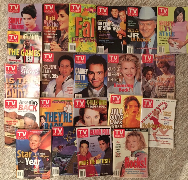Vintage TV Guide Collection (crosswords not done)!