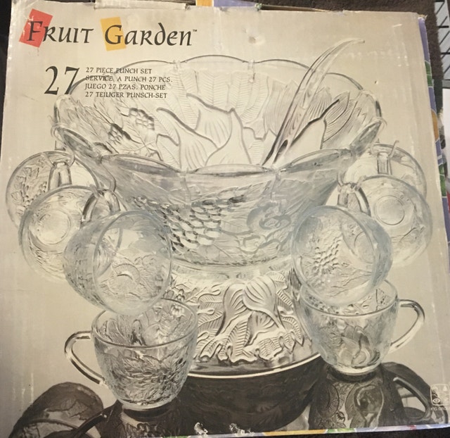 Fruit Garden Punch Bowl Set