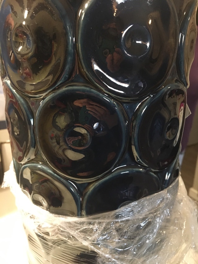 Cyan Ceramic Vase