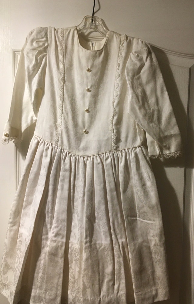 First Communion & Blue Satin Dress (6-10 yr) - photo 2