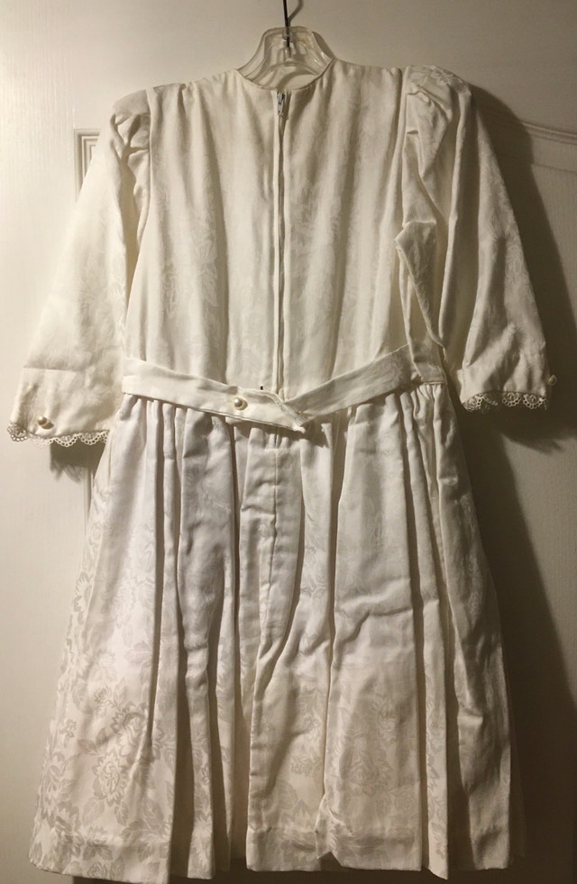 First Communion & Blue Satin Dress (6-10 yr) - photo 4