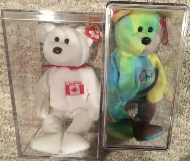 Ty Beanie Babies Maple and Peace (in cases)