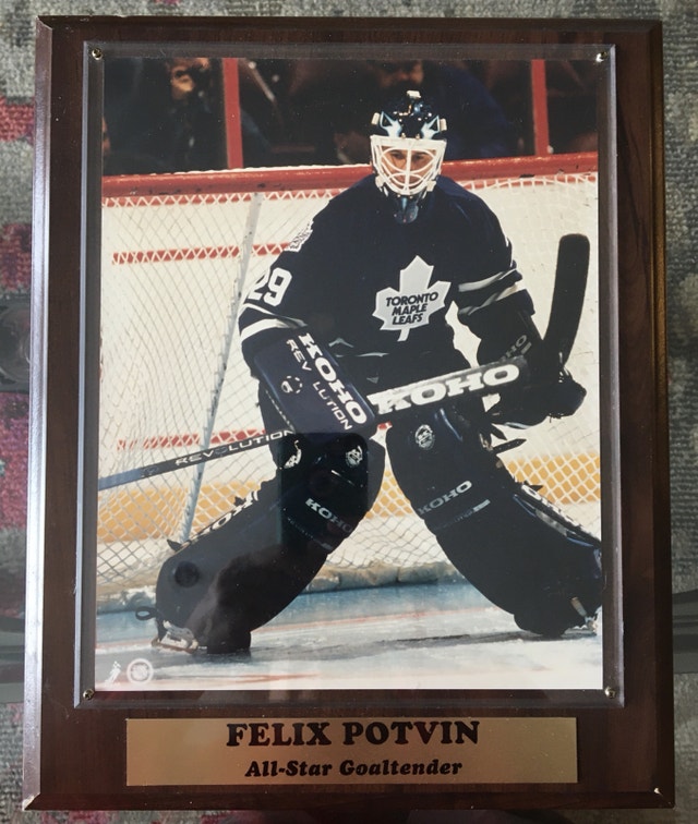Felix Potvin All-Star Goaltender Plaque