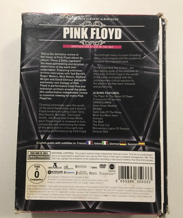 Pink Floyd DVD Set - Missing Disc 1 - photo 2