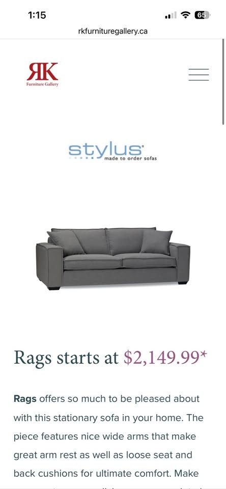 Made to order BC sofa - photo 2