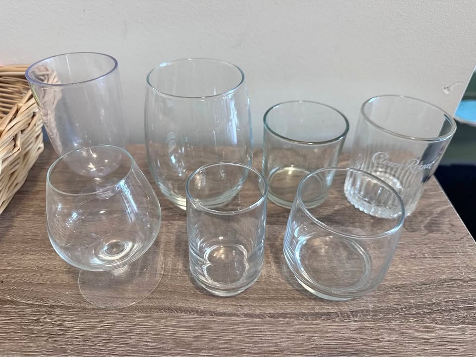 Assorted glasses