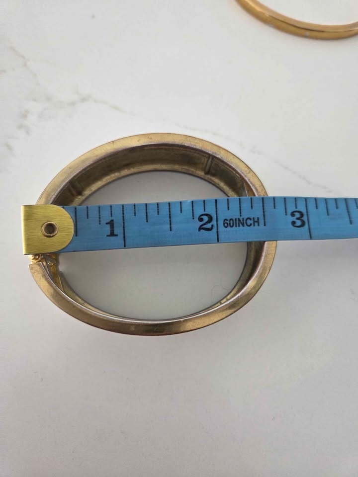 Vintage Bundle of 3 Gold Tone Metal Cuff Bracelets - photo 4