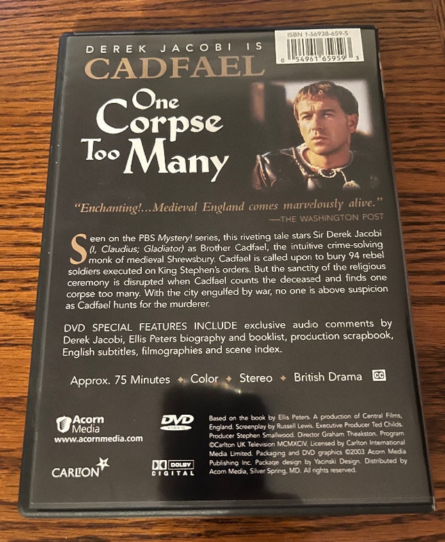 Brother Cadfael DVD "One Corpse Too Many" Medieval Mystery - photo 2