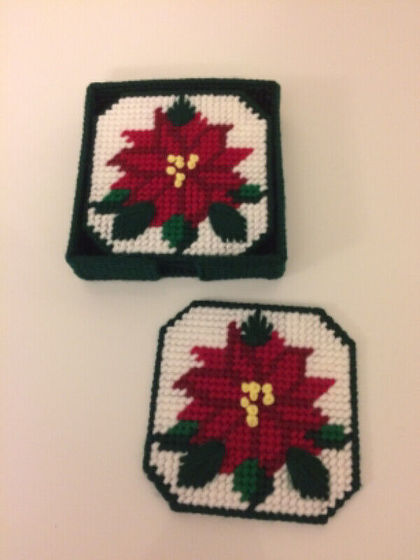 Poinsettia Drink Coasters Christmas For Sale - New