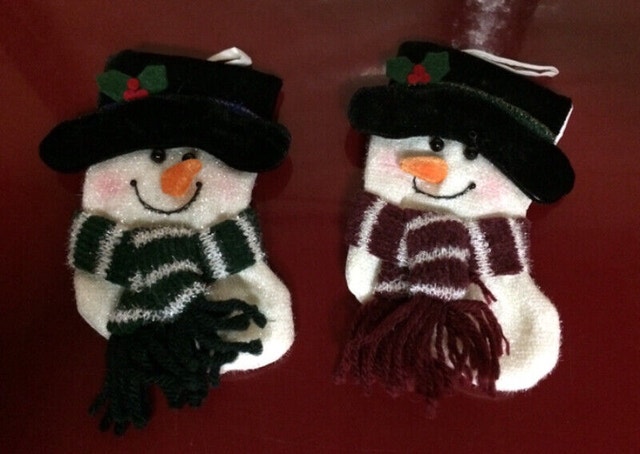 New Snowman Mini Christmas Stockings