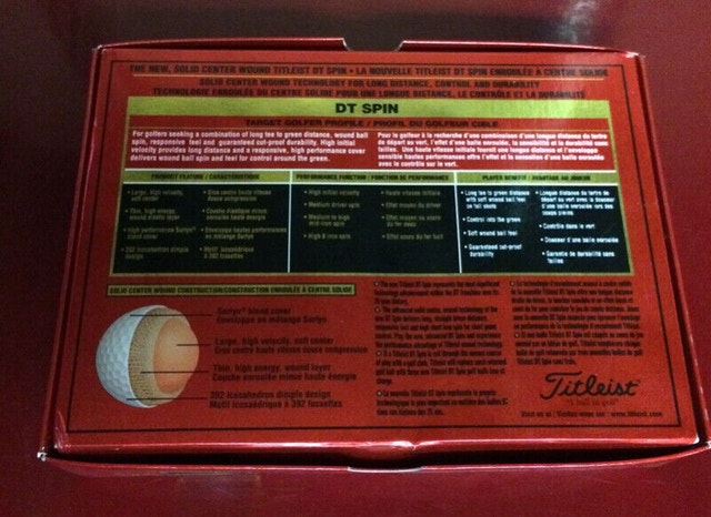 9 New Titleist DT Spin Golf Balls - Corporate Logo - photo 2