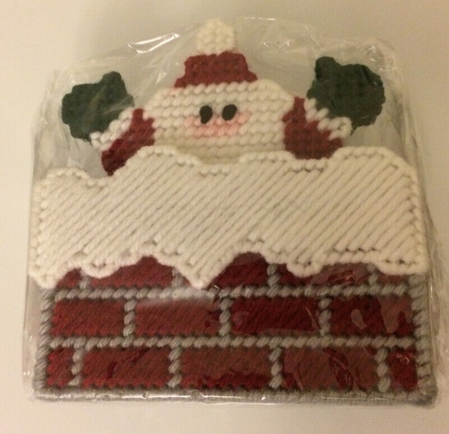 Santa in Chimney Drink Coasters - New - Christmas Decor