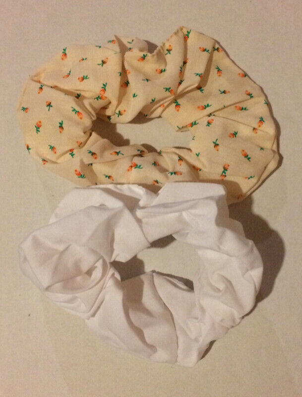 Scrunchies Hair Elastics Peaches and Cream Set - New