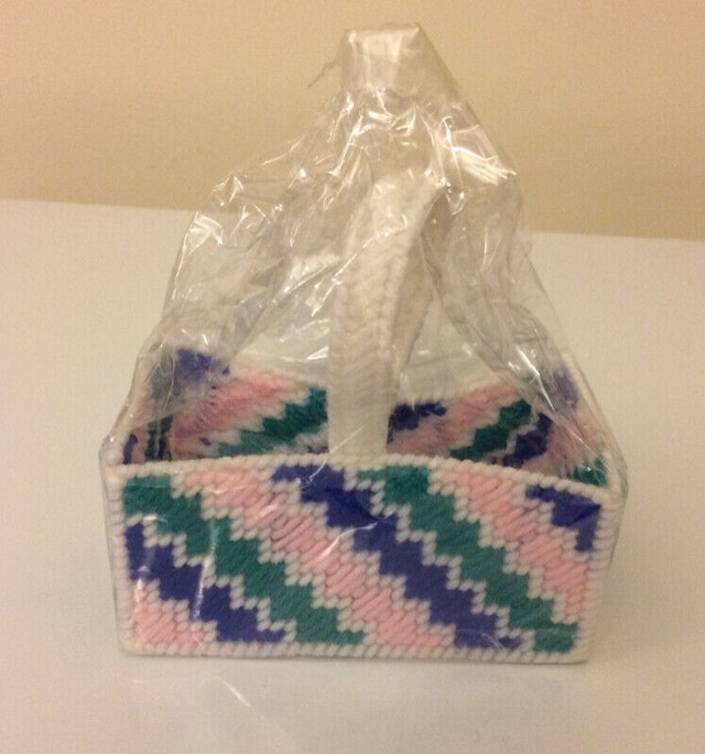 Handmade Striped Basket - Gift or Storage