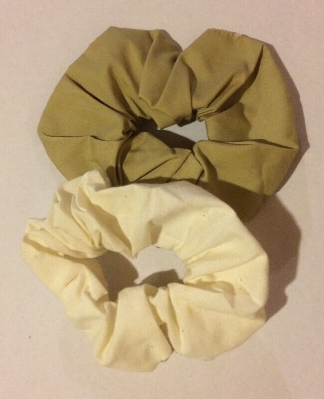 Scrunchies Hair Elastics Neutral Colors Set For Sale - New