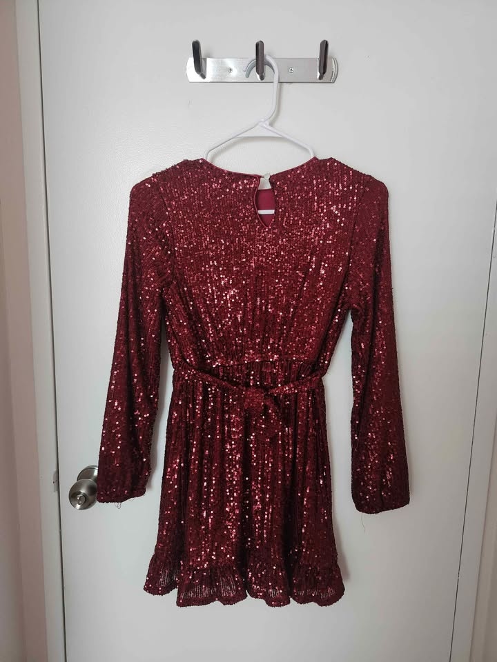 Girls Red Sequin Party Dress - Size 11/12 (Ardene) - photo 2