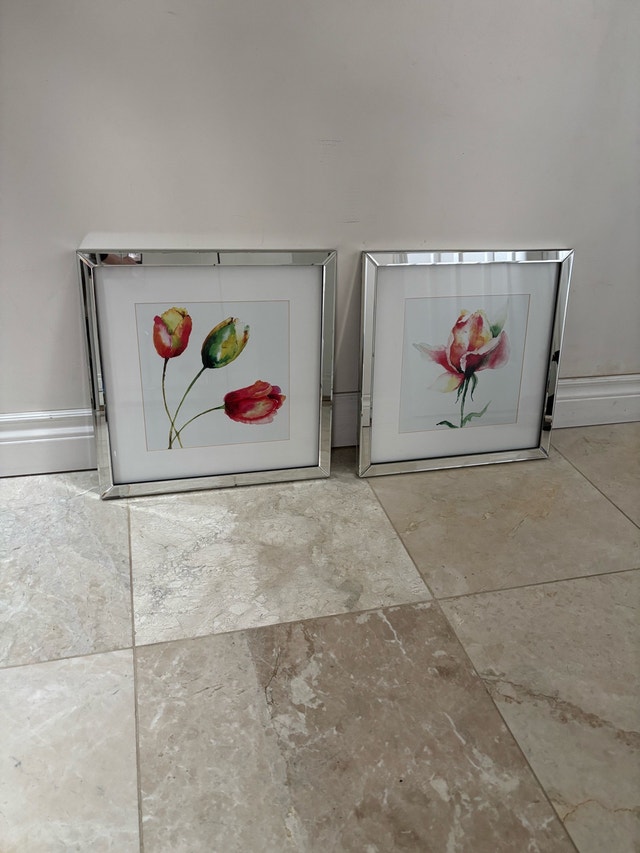 Pair of Square Beveled Mirror Frames